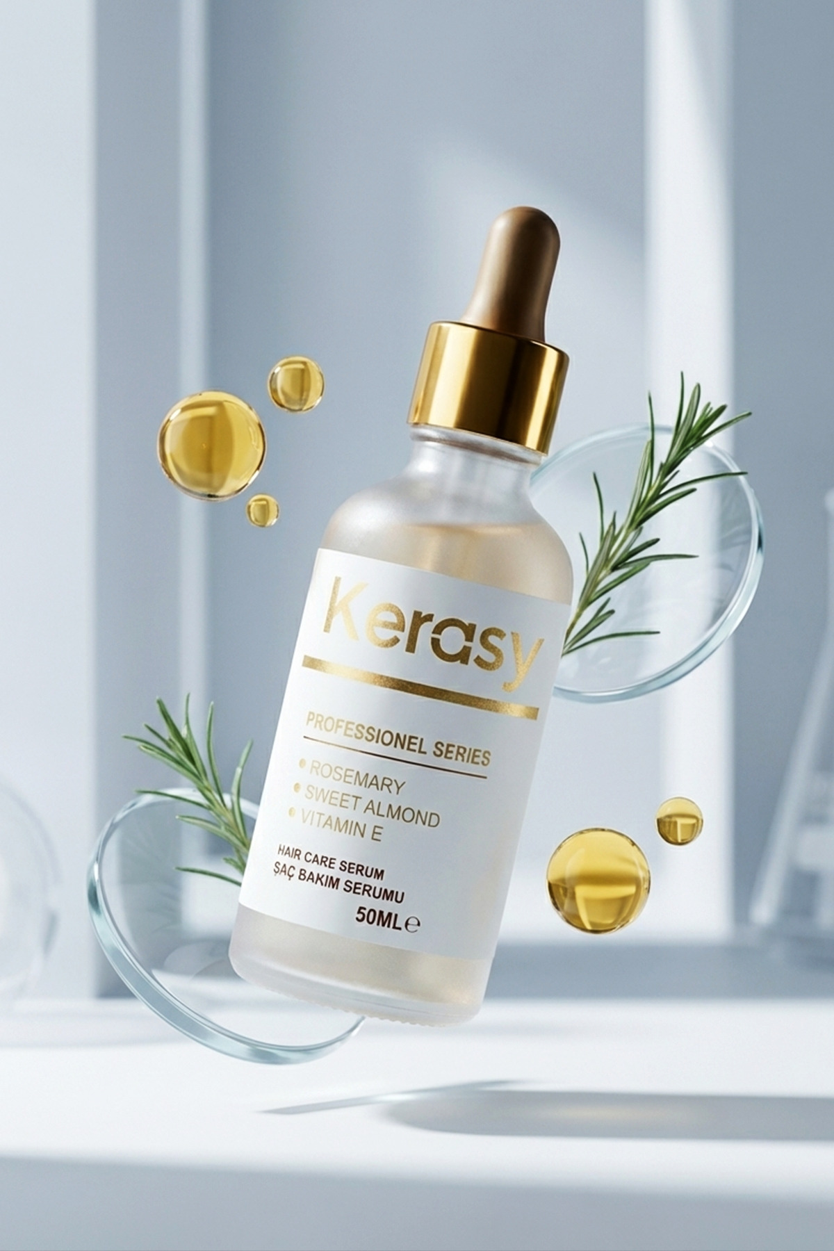 سرم مراقبت از مو با رشد سریع حاوی روغن رزماری و ویتامین E و روغن بادام شیرین، 50 میلی لیتر — KRS-SE9 — تصویر 8 از 8