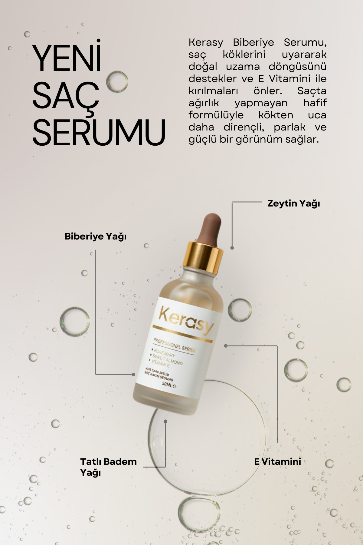 سرم مراقبت از مو با رشد سریع حاوی روغن رزماری و ویتامین E و روغن بادام شیرین، 50 میلی لیتر — KRS-SE9 — تصویر 5 از 8
