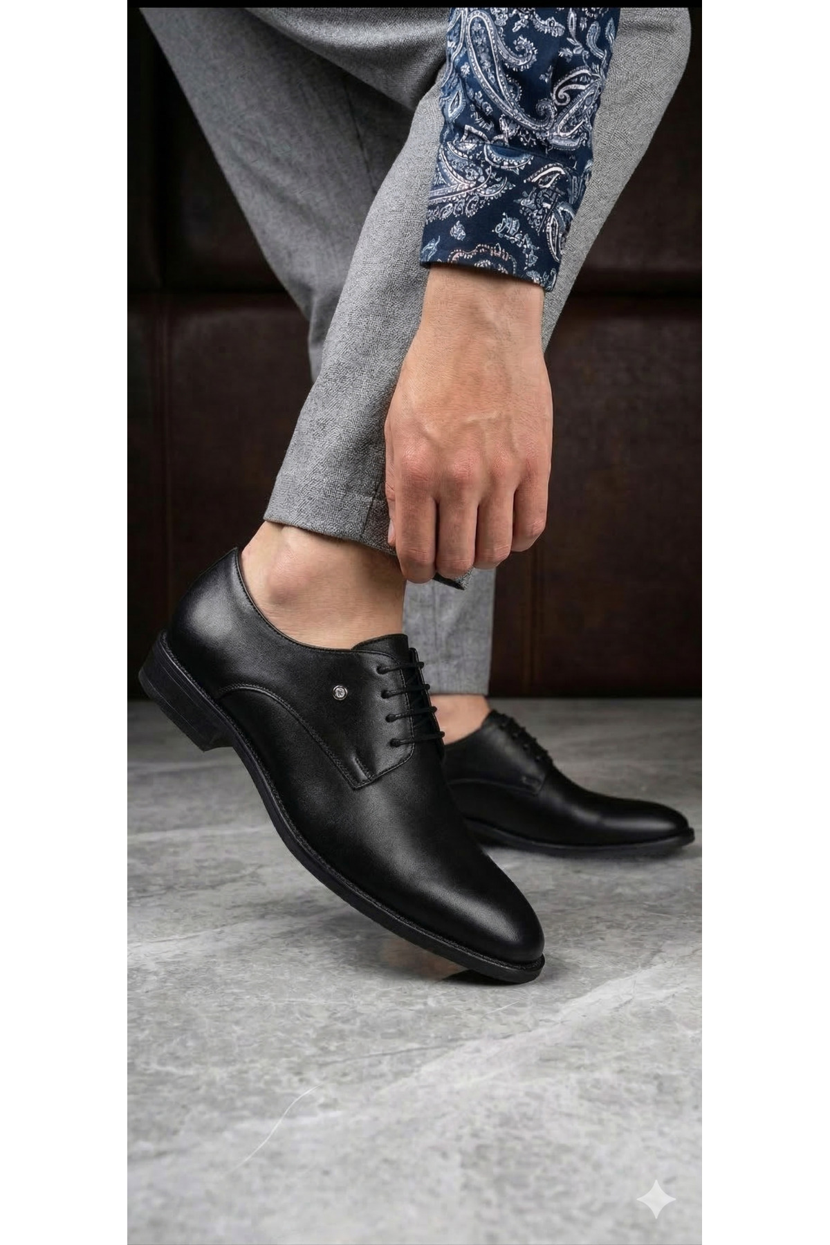 GÜR MODA AYAKKABI RUGAN MAT SİYAH ORTOPEDİK GÜNDELİK VE ÖZEL GÜNLER KLASİK AYAKKABI görsel 6