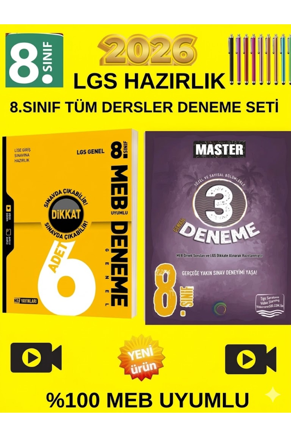 Hız Yayınları Hız LGS 8.Sınıf 6lı Genel Deneme+Okyanus Master 8