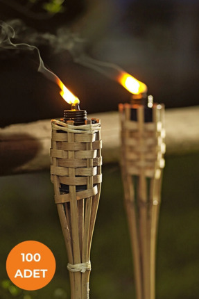 Fırsat Caddesi 100 Adet Bambu Bahçe Meşalesi 90 cm