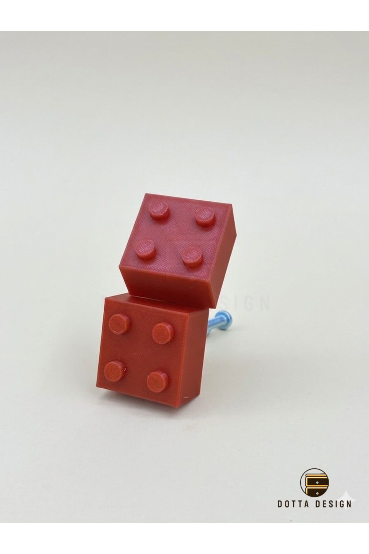 Dotta Design Çocuk Odası Kulpları - Blok Tasarımlı Kulp - Kırmızı (Tekli-3x3 cm) fotoğrafı 4 (önizleme)
