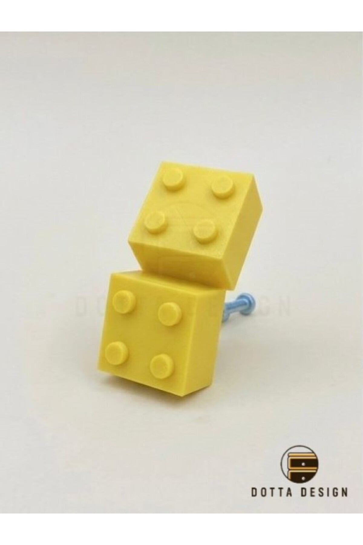 Dotta Design Çocuk Odası Kulpları - Blok Tasarımlı Kulp - Sarı (Tekli-3x3 cm) fotoğrafı 2 (önizleme)