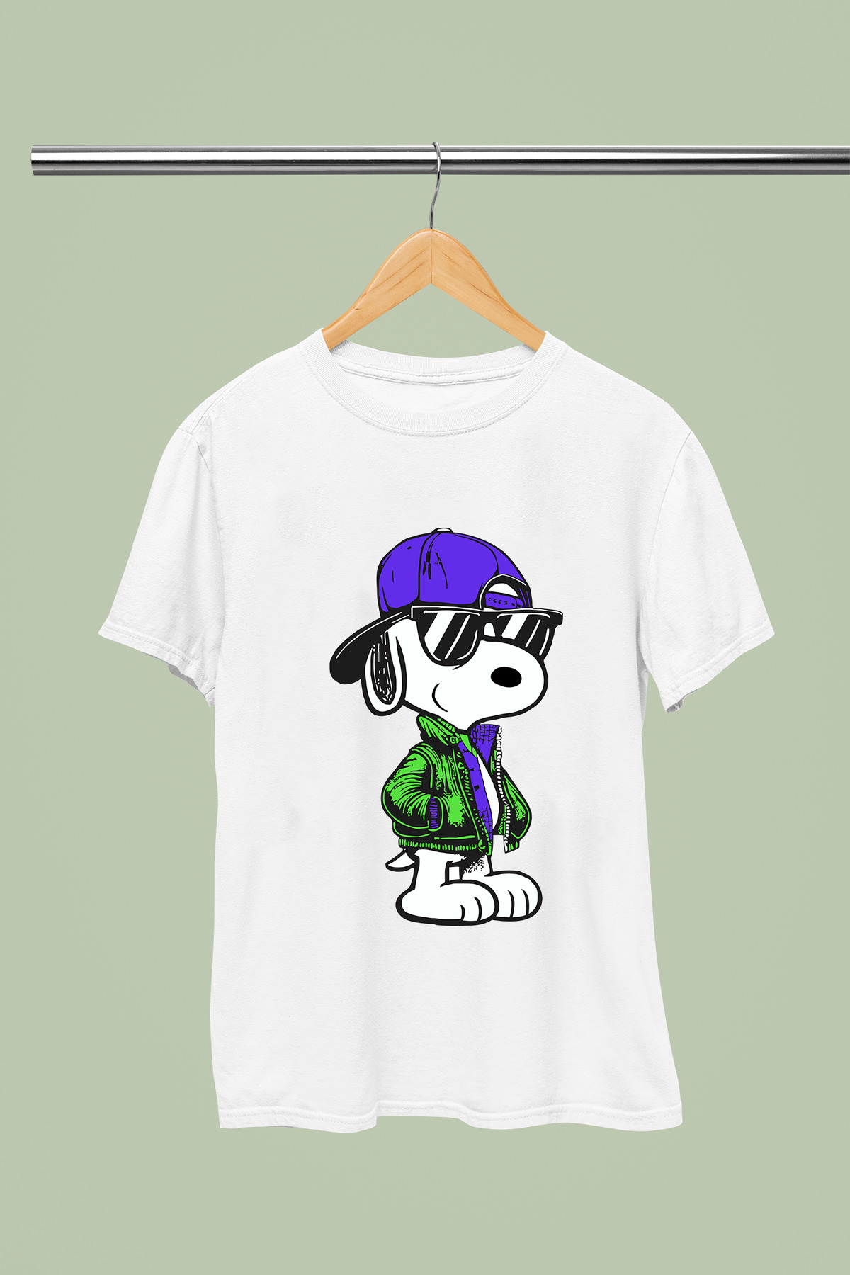 SNOOPY PRINTED 100% COTTON REGULAR MOLD CHILDREN AND YOUNG TSHIRT