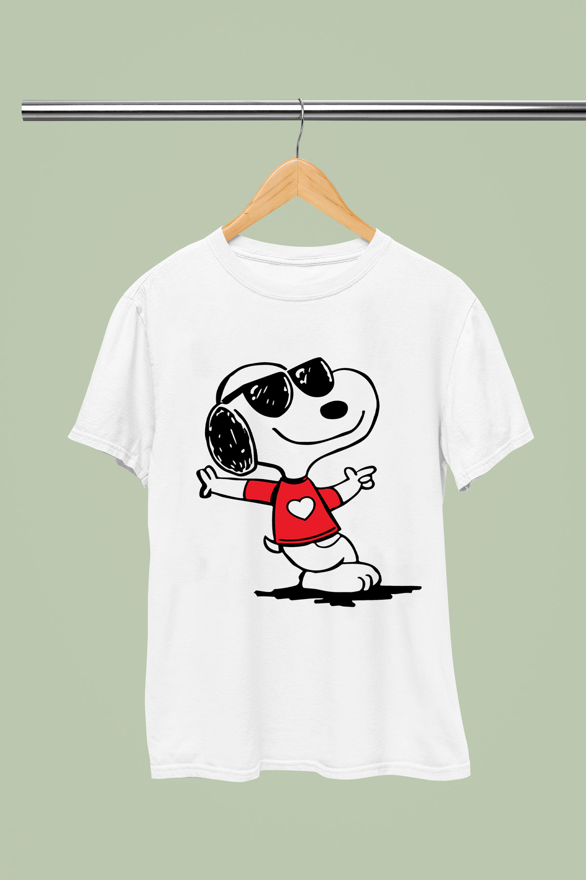 SNOOPY PRINTED 100% COTTON REGULAR MOLD CHILDREN AND YOUNG TSHIRT
