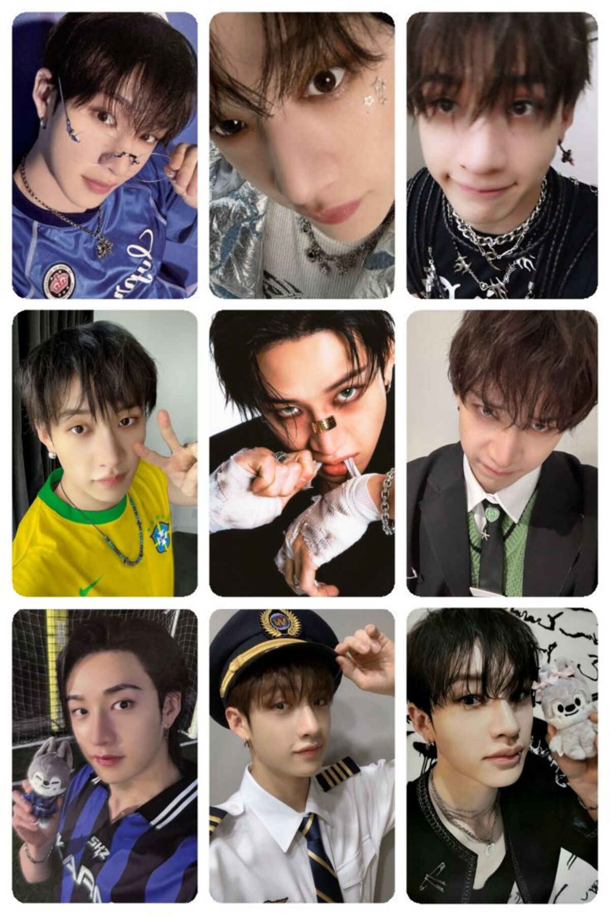 sevimliflower bang chan stray kids 1 ADET FOTOKART PVC KAPLI 9*6