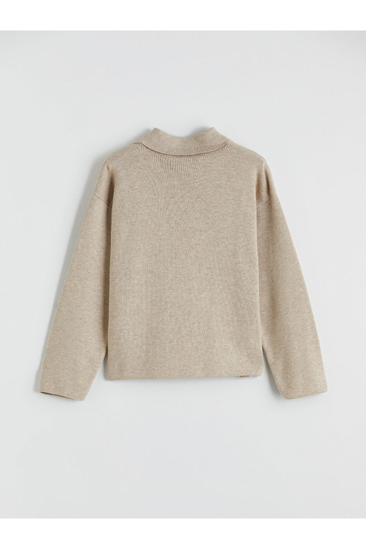 LC Waikiki Bej Polo Yaka Kalp Nakışlı Kız Çocuk Triko Kazak fotoğrafı 4 (önizleme)