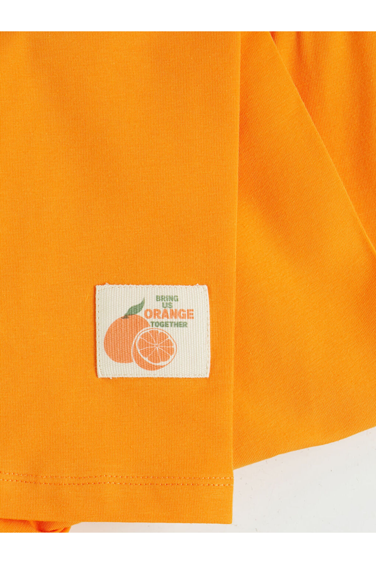 LC Waikiki Turuncu Etiket Detaylı Kız Çocuk Tayt fotoğrafı 3 (önizleme)