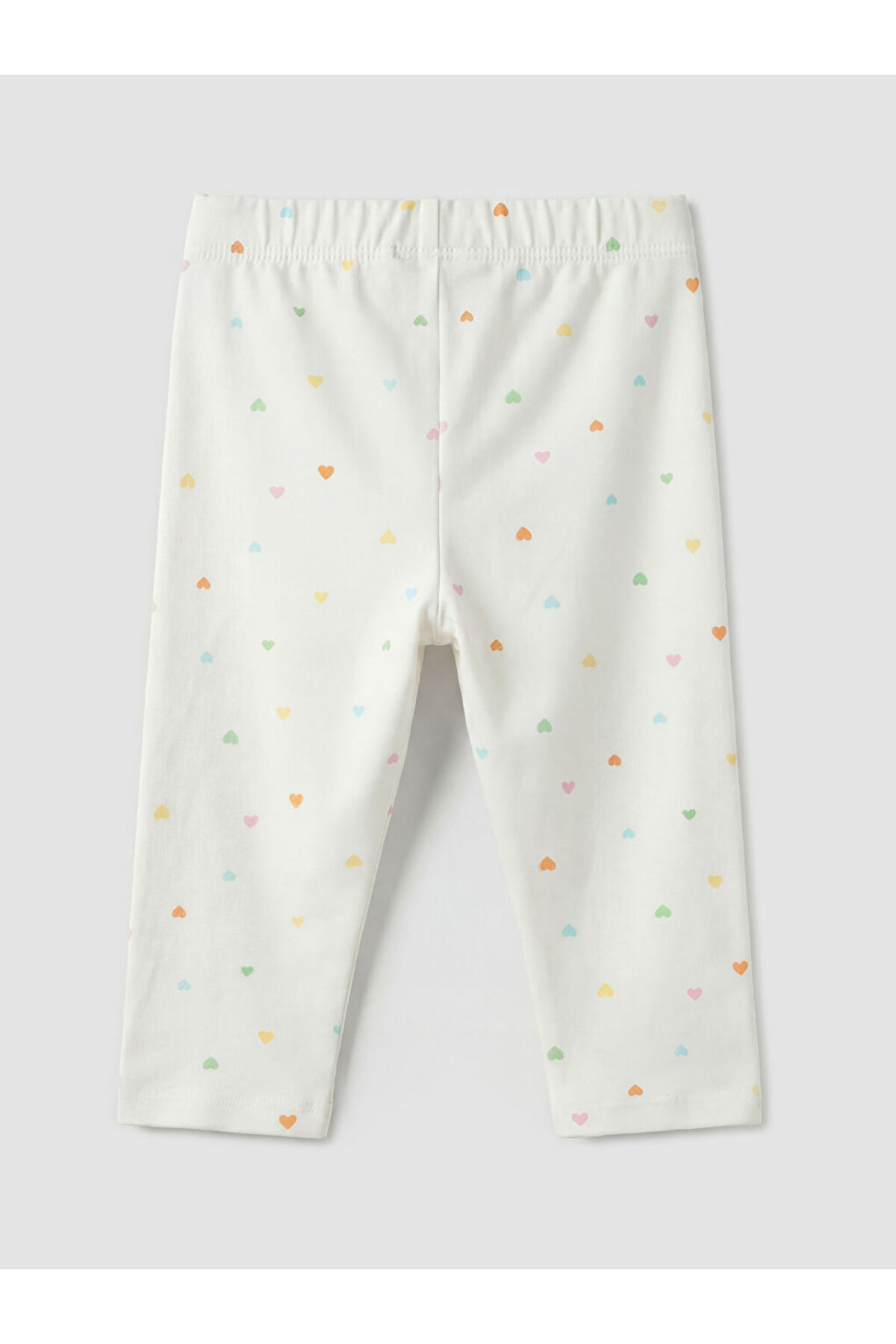 LC Waikiki Ekru Kalp Baskılı Kız Çocuk Tayt fotoğrafı 2 (önizleme)