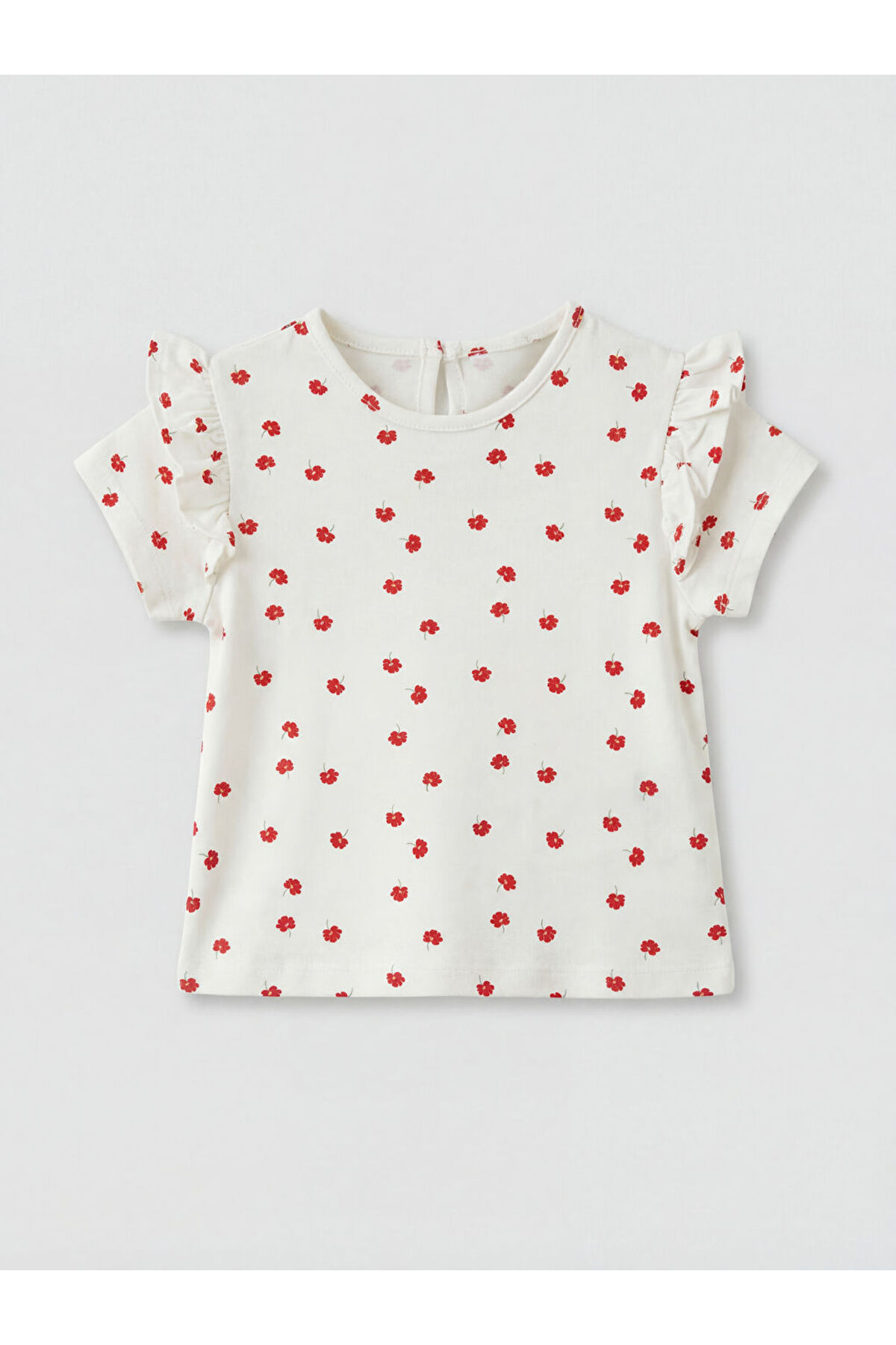 LC Waikiki Kırmızı Fiyonklu Kız Bebek Gabardin Elbise fotoğrafı 4 (önizleme)