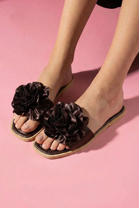 MODAMX Güllü Terlik Ev Terliği Günlük Çeyizlik Hediyelik Bohçalık Terlik Yeni...