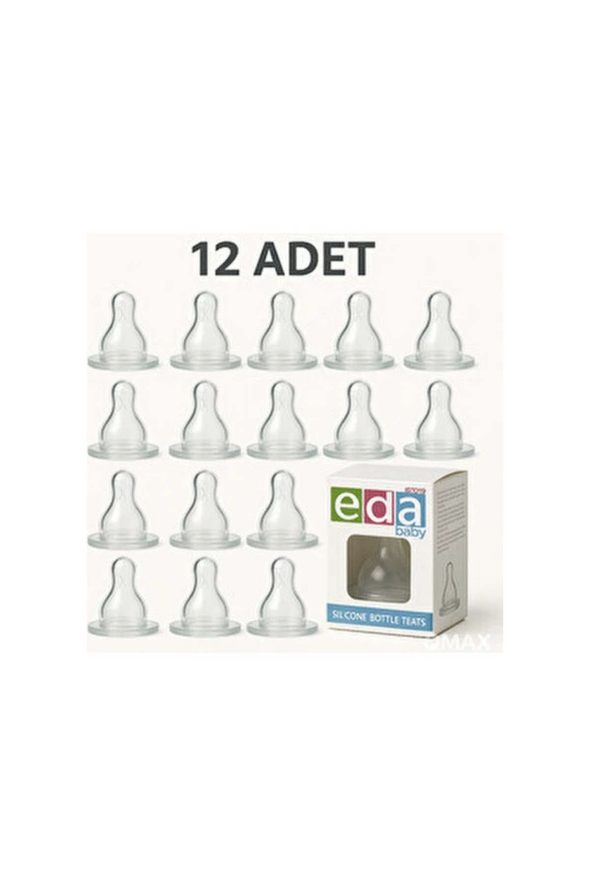 Eda Bebe Eda Silikon Biberon Basligi 12 Adet + Pişik Kremi Hediyeli fotoğrafı 2 (önizleme)