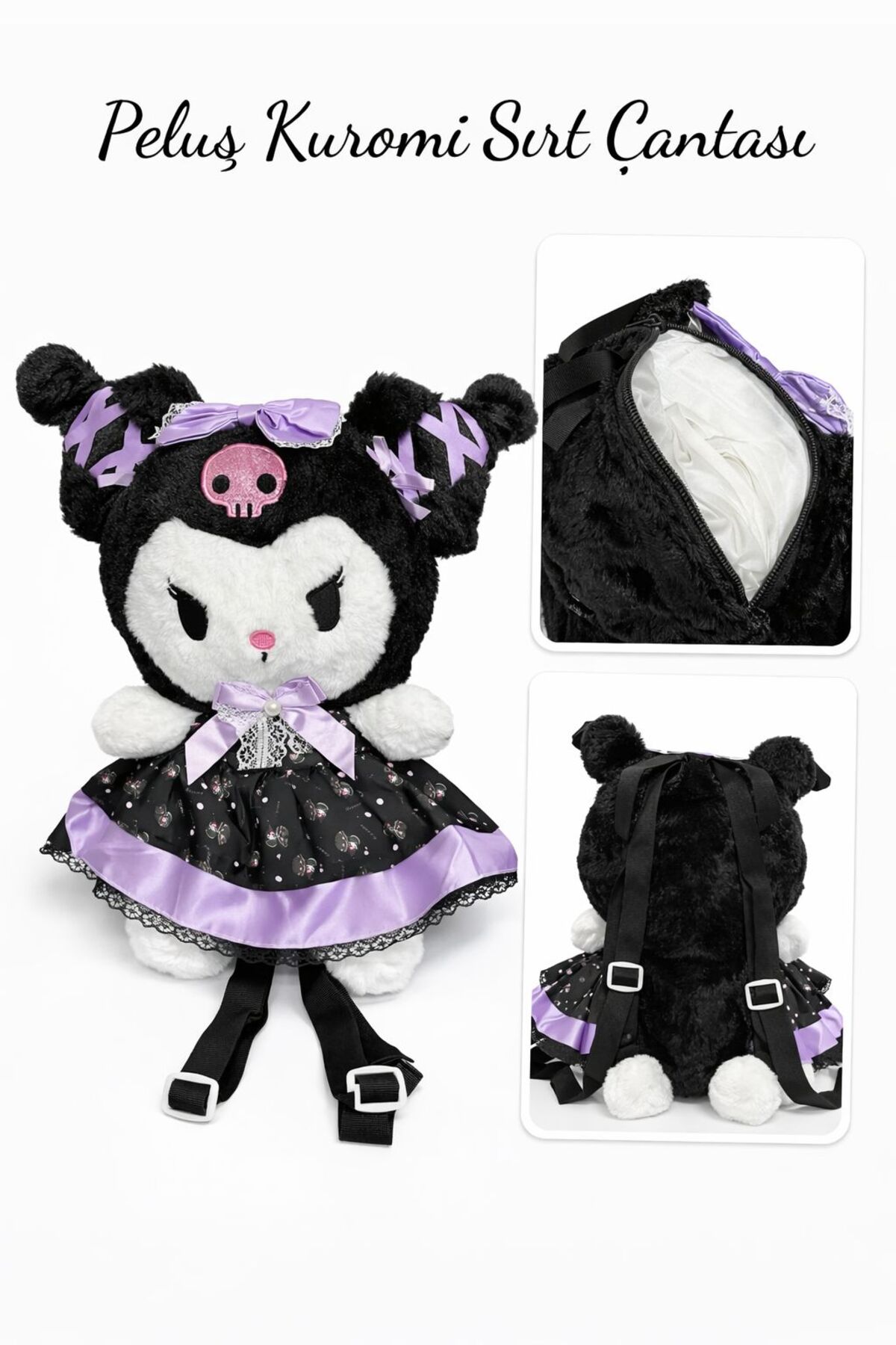 EMKSHOP VELVET TOUCH KUROMİ MY MELODİ PELUŞ SIRT ÇANTASI - Fiyatı