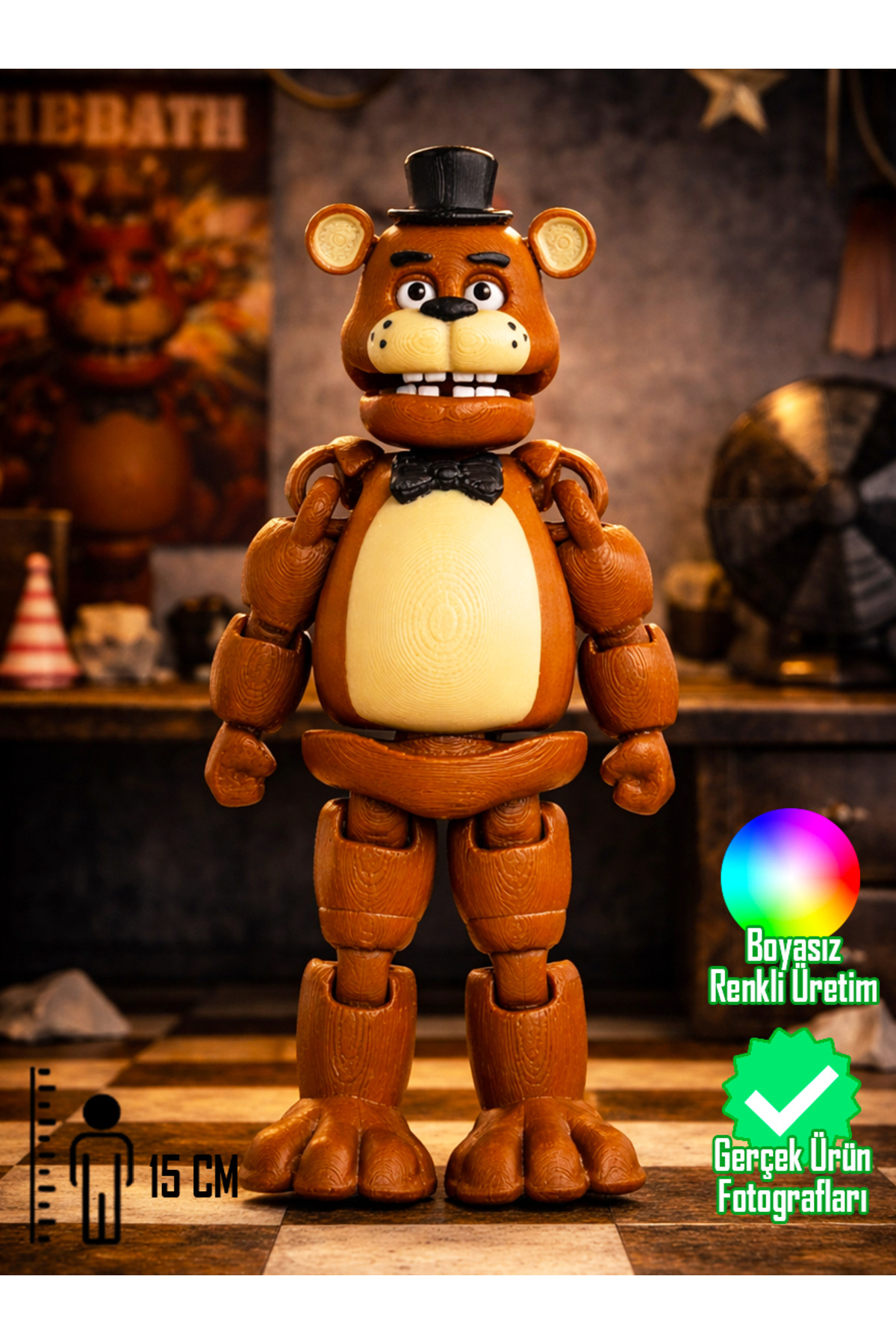 Suelo Butik FNAF Freddy FazBear Eklemleri Hareketli Five Nights at
