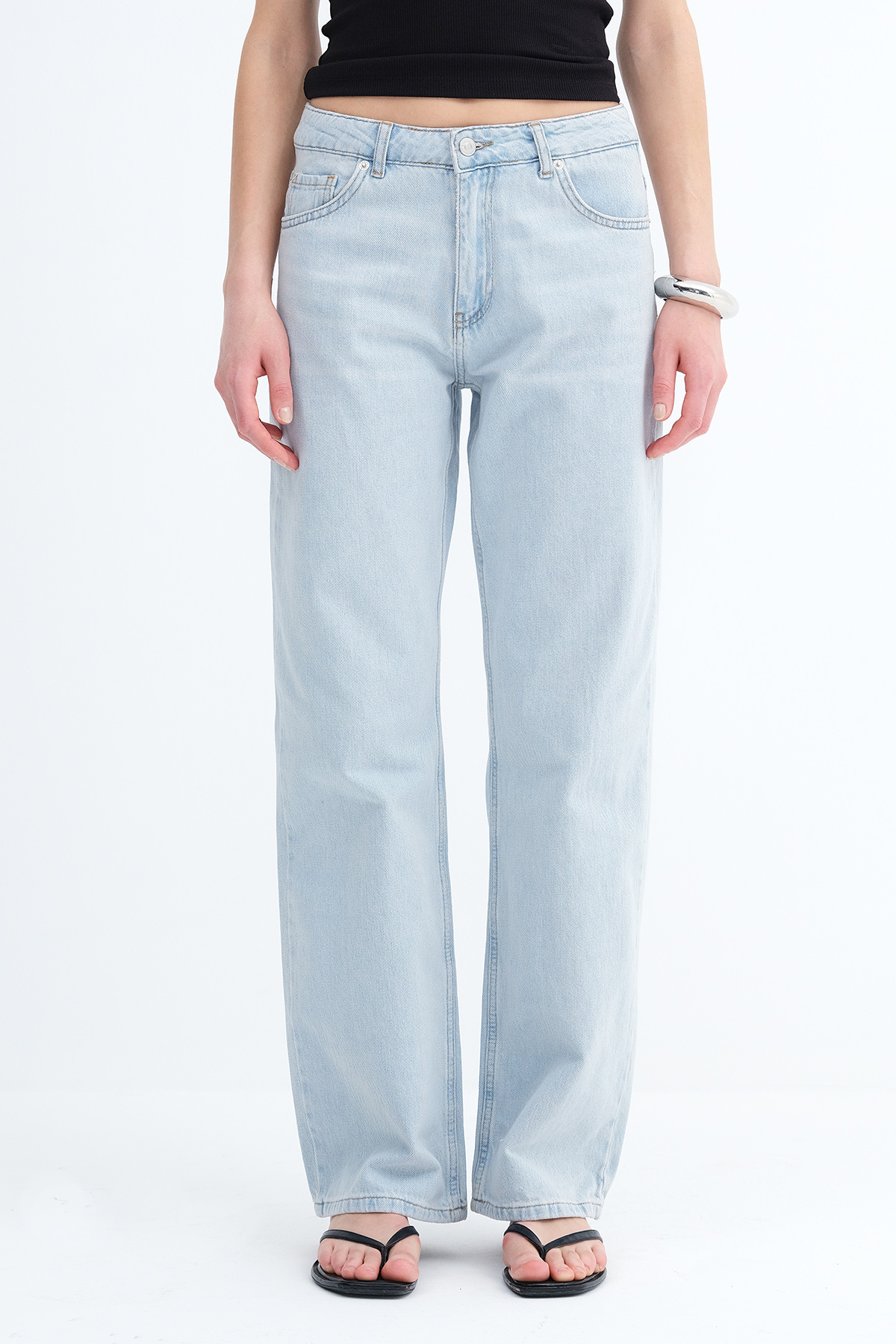 Addax Wide Leg Jean Pantolon PN10021 görsel 5