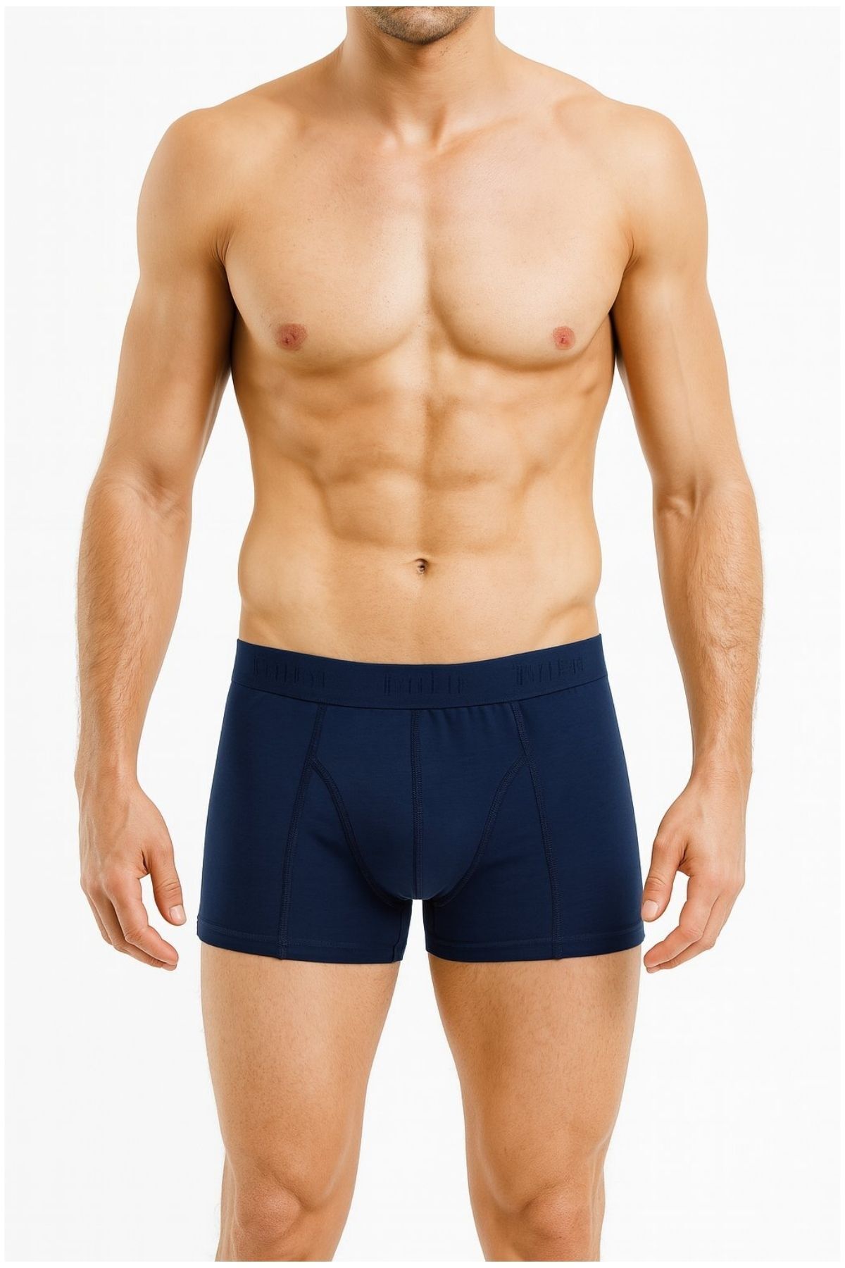 Men's Elastane Lycra Boxer Navy Blue 6-Pack Abani Classic