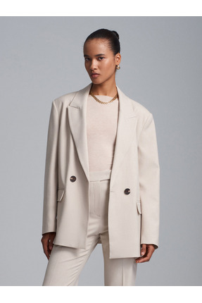 Dilvin 60795 Blazer Ceket-Taş