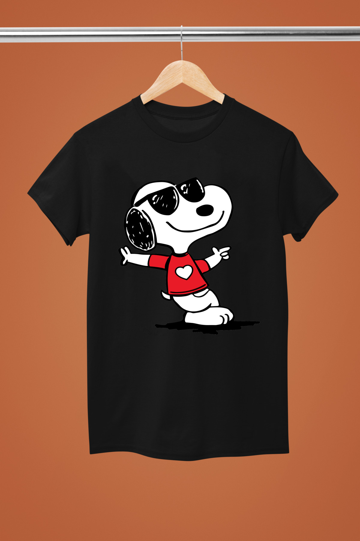 SNOOPY PRINTED 100% COTTON REGULAR MOLD CHILDREN AND YOUNG TSHIRT