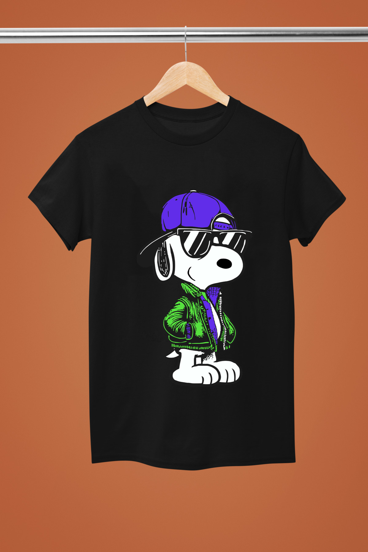 SNOOPY PRINTED 100% COTTON REGULAR MOLD CHILDREN AND YOUNG TSHIRT