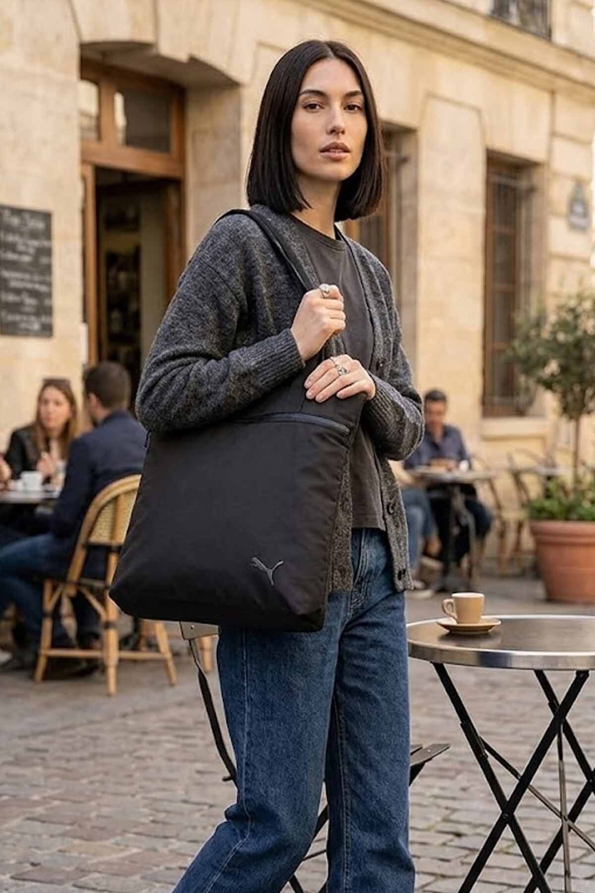 1_org_zoom کیف Puma پوما دافل مشکی - کیف بزرگ روزمره شهری - کیف شانهای ای بادوام اورجینال - تصویر 1