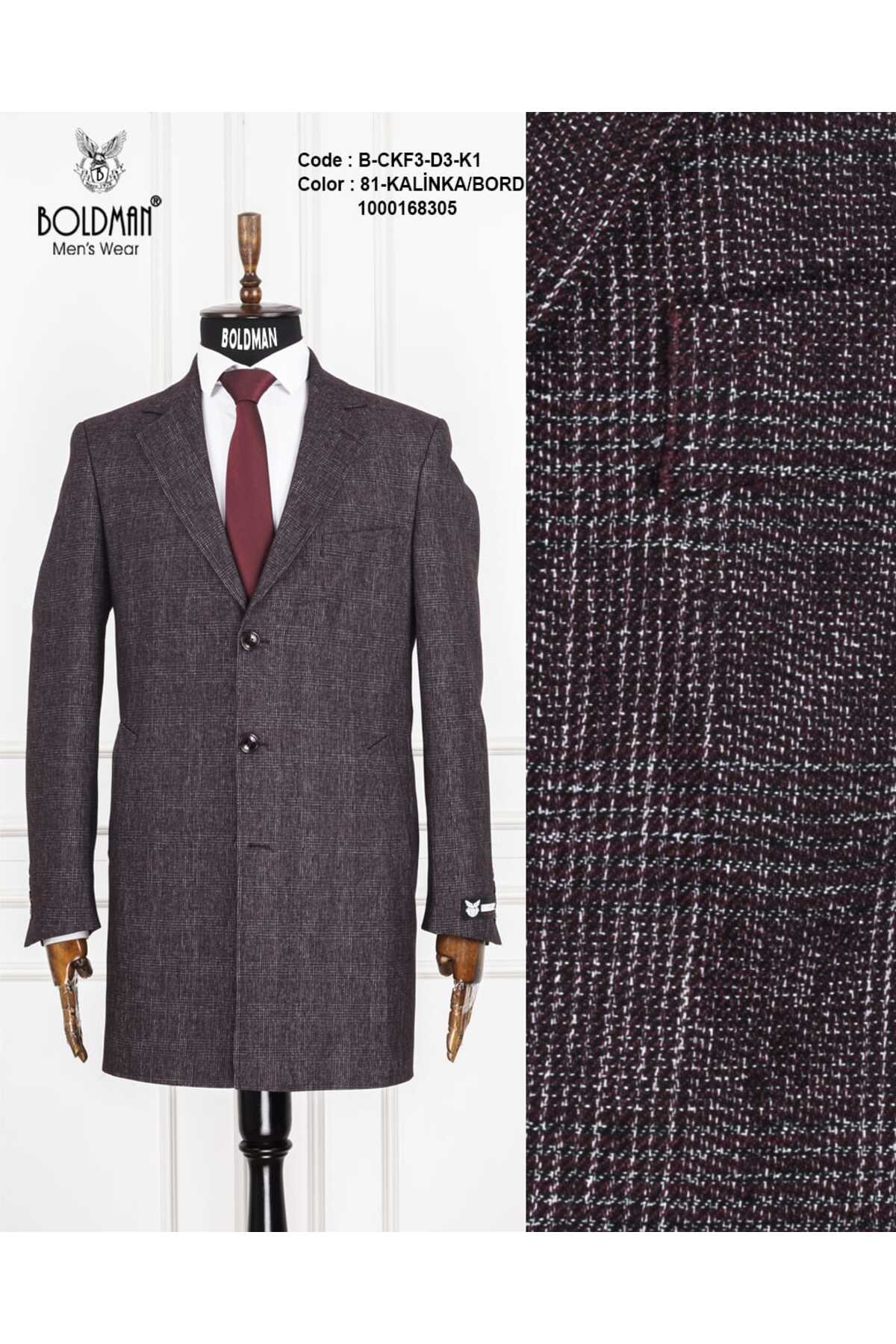 FABIO CASSEL  Uzun Ceket – 3 Düğmeli, Yan Cep Detaylı, Klasik Kesim Erkek Ceket - Görsel 3