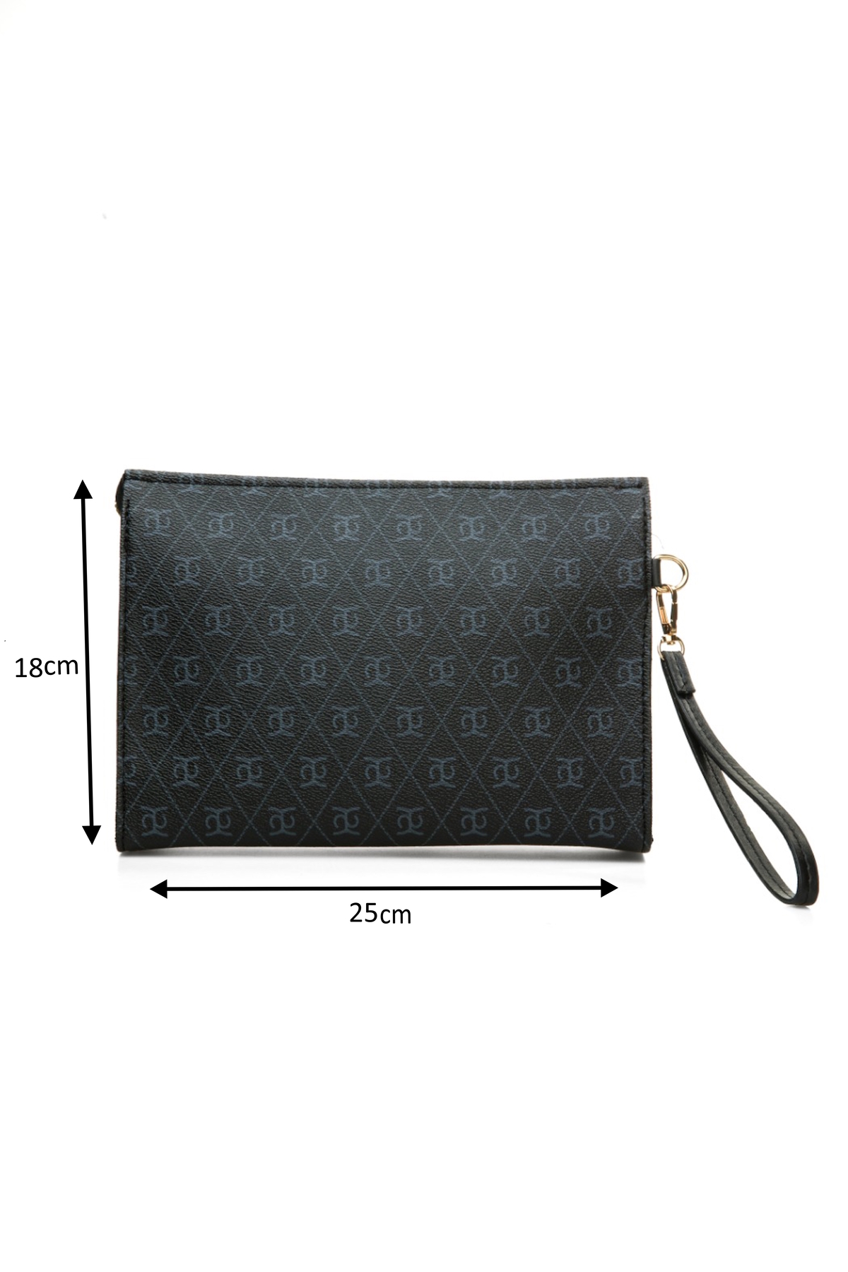 Nexora Kadın 2'li Monogram Desenli Clutch Çanta ve Cüzdan Seti görsel 3