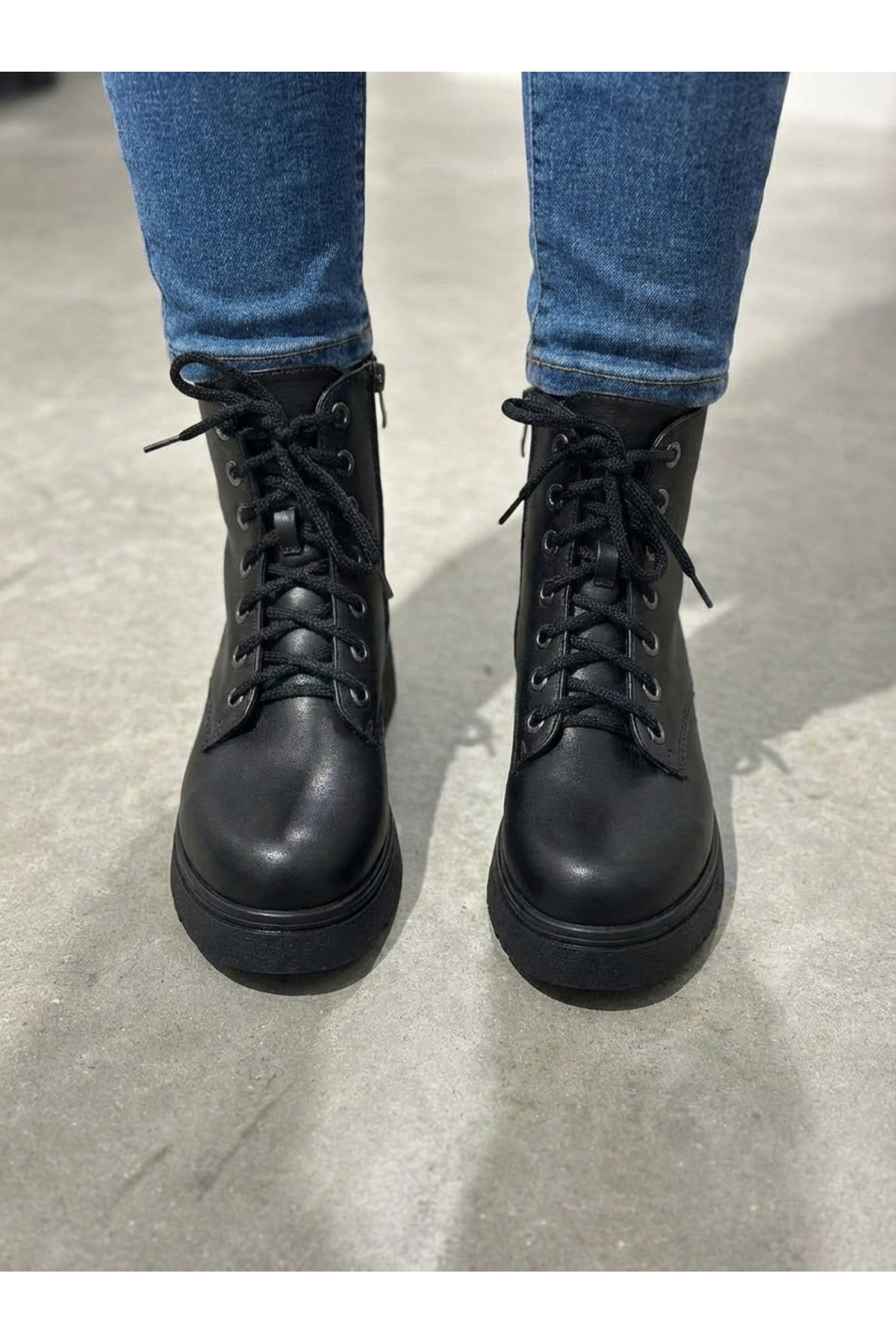 I Love Shoes Voltera Kadın Bot Sİyah Mat Deri