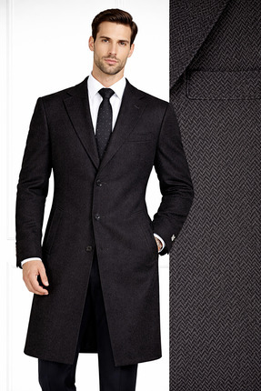FABIO CASSEL Ekose Uzun Ceket – 3 Düğmeli, Yan Cep Detaylı, Klasik Kesim Erke...