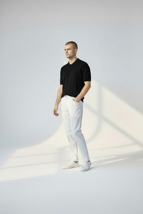 BAROS YENİ SEZON ÇİZGİLİ KUMAŞ ESNEK VE RAHAT FERMUARLI TRİKO POLO YAKA SLİM FİT