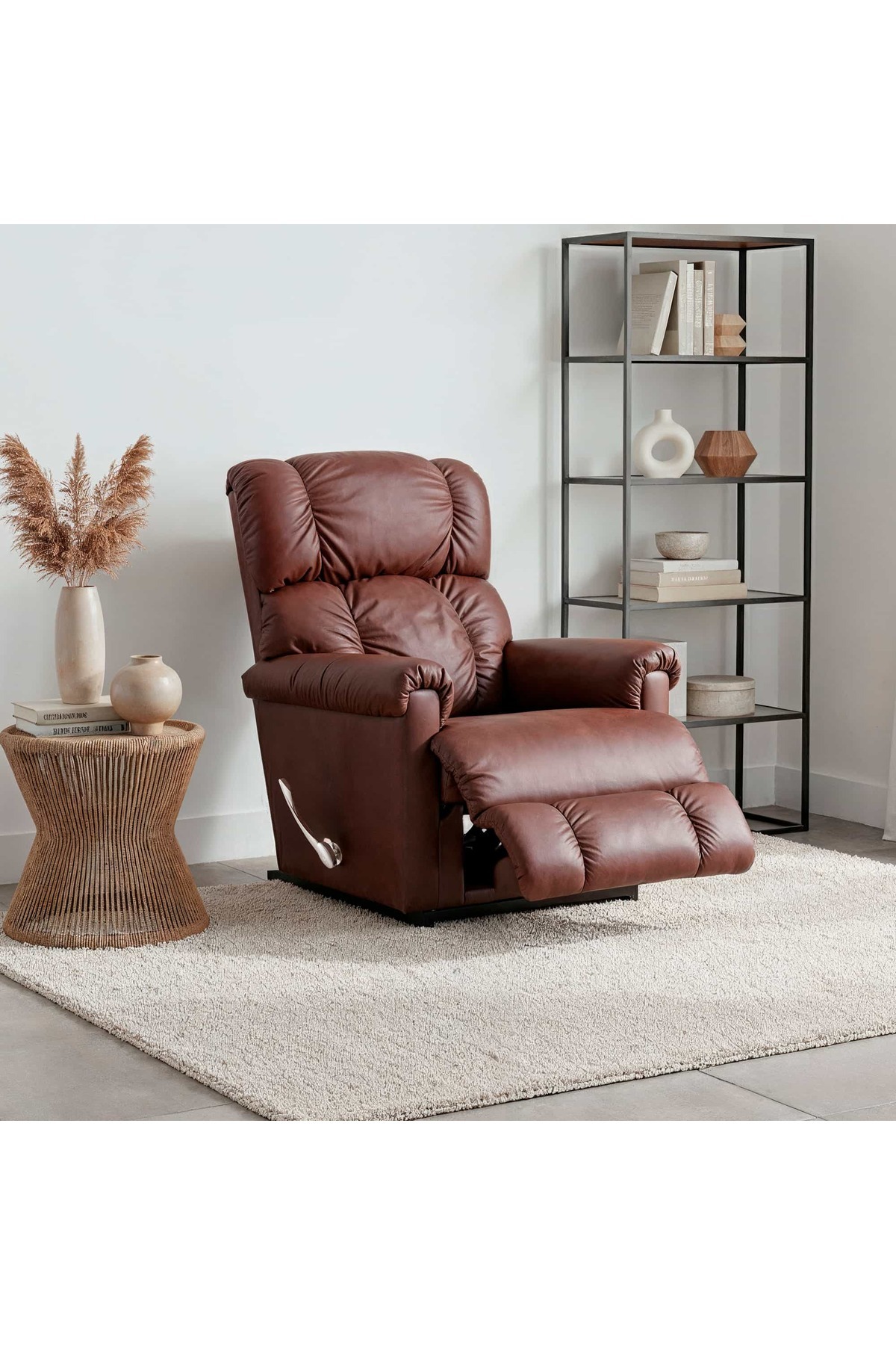 La-Z-Boy Pinnacle Leather Madras Chestnut Sallanır Koltuk - Fiyatı