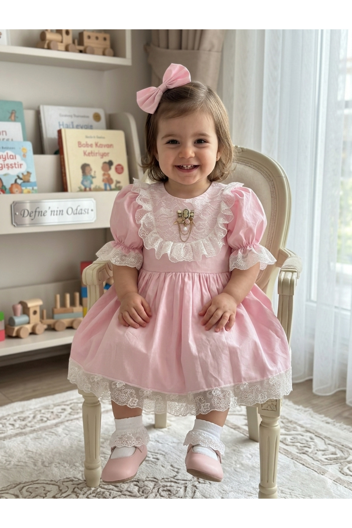 Mirace Styl Kız Çocuk Vintage Abiye Elbise – Özel Gün & Düğün Konsept