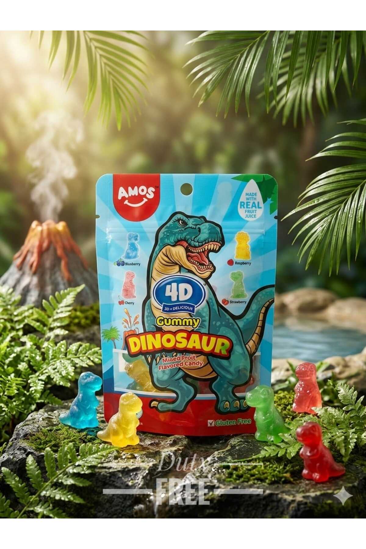 hijazigroup Amos 4D Gummy Dinosaurs candy 64GR - Fiyatı, Yorumları