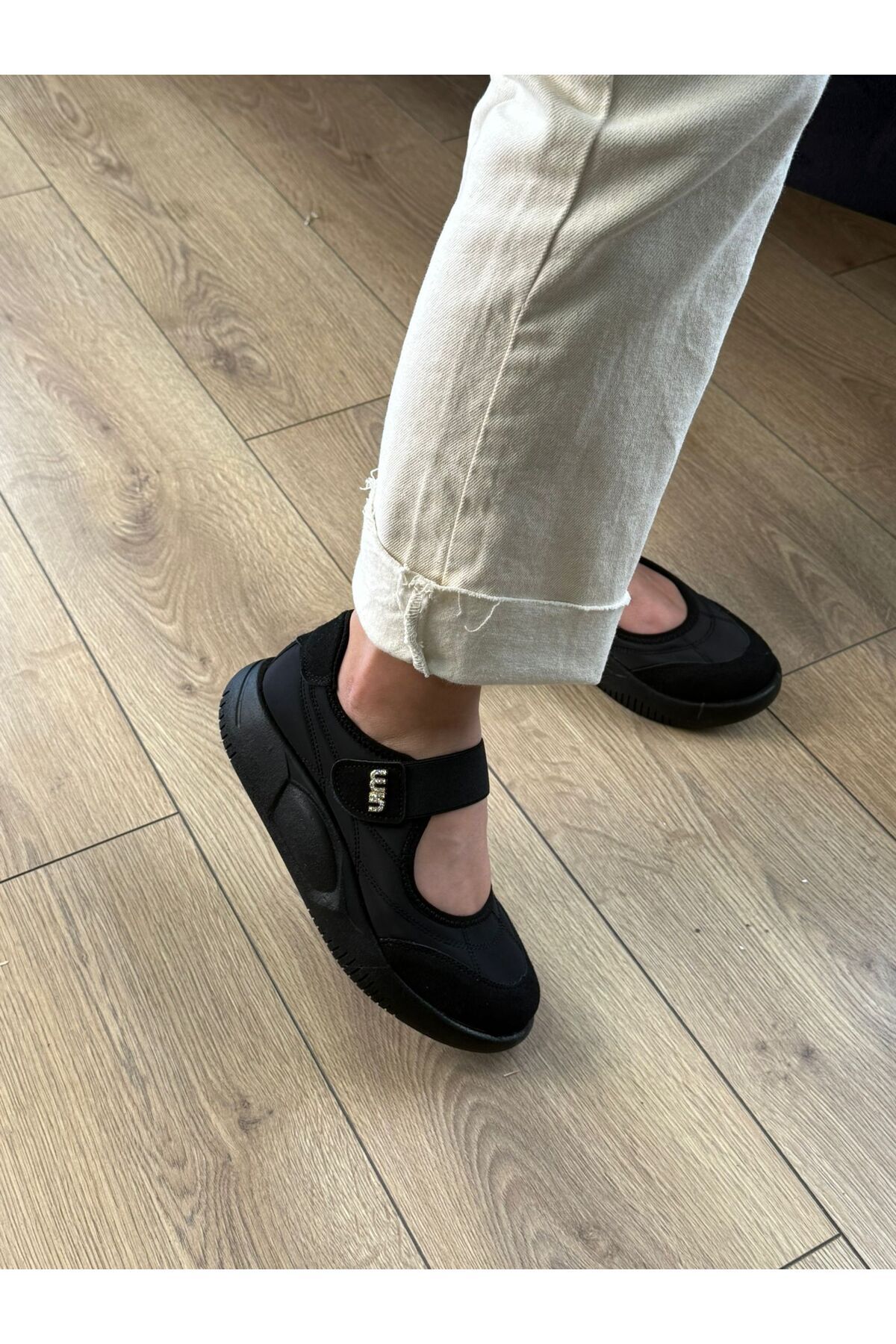 Mamito Ayakkabı CNF 211 Cırtlı Taş Detaylı Loafer görsel 5