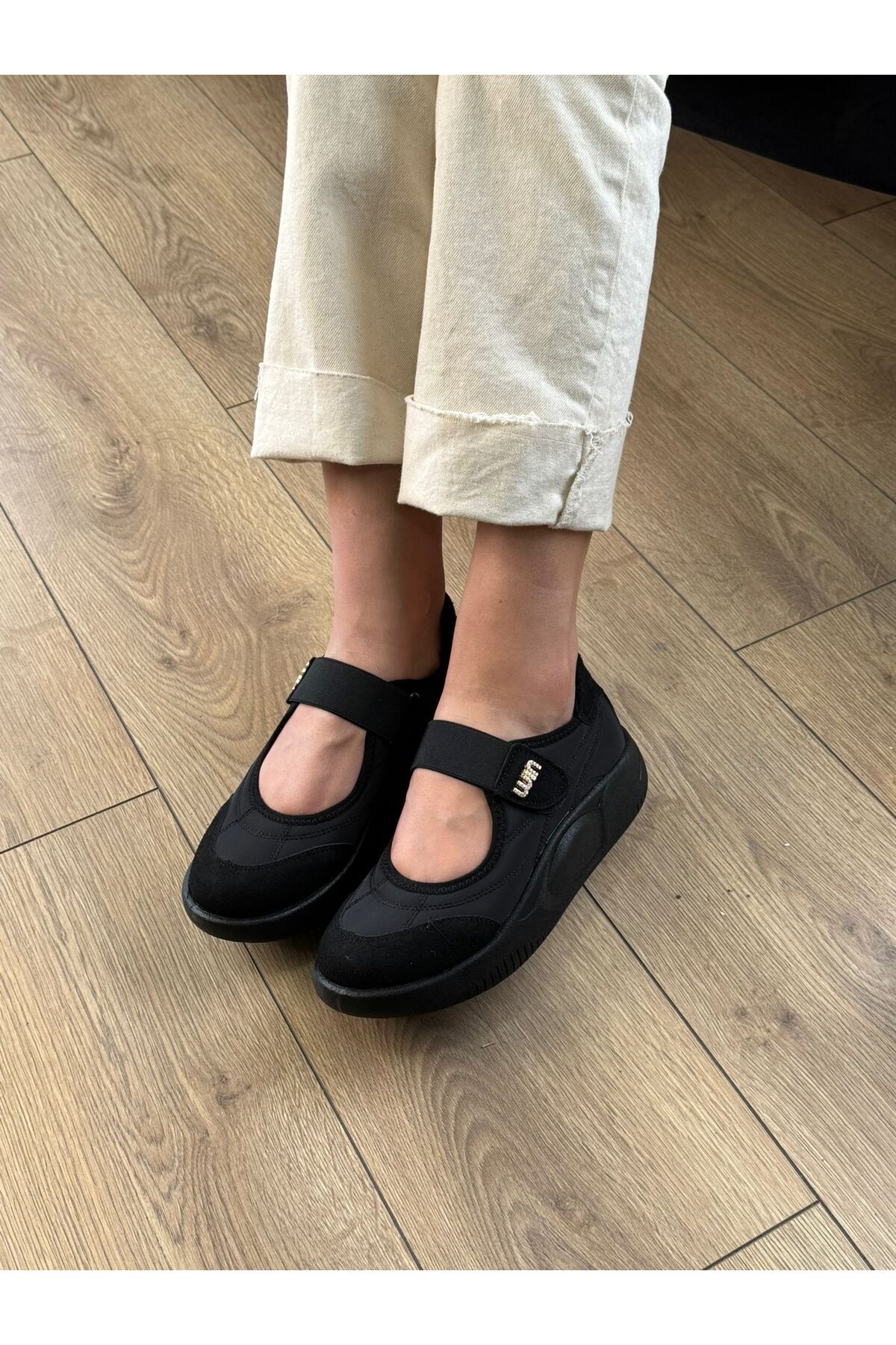 Mamito Ayakkabı CNF 211 Cırtlı Taş Detaylı Loafer görsel 6