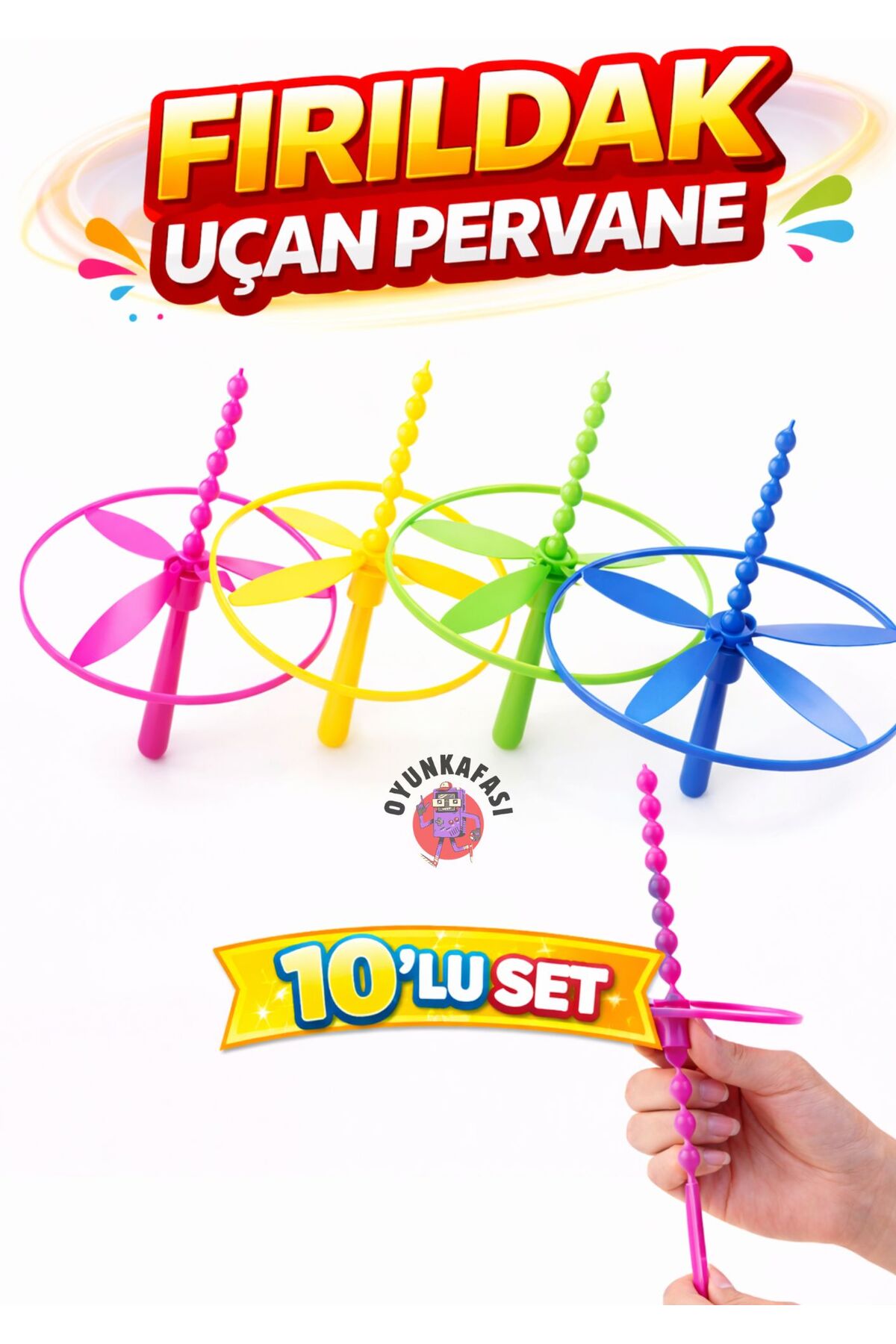10 Pieces Colorful Pinwheel Toy Scorecard Gift– Fun Kids Toy with Propeller