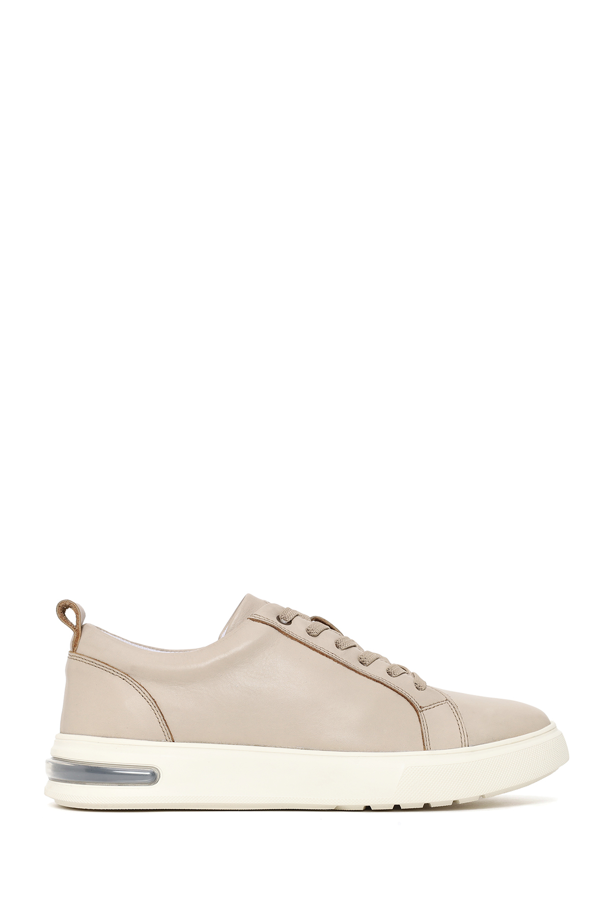 Derimod Erkek Bej Bağcıklı Kalın Tabanlı Deri Sneaker 26SFD680518