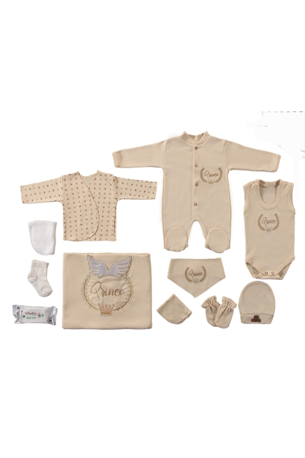 BEGONYA BEBECE KIDS Yenidogan bebek zıbın seti prenses seti yenidogan bebe giyim fotoğrafı 2 (önizleme)
