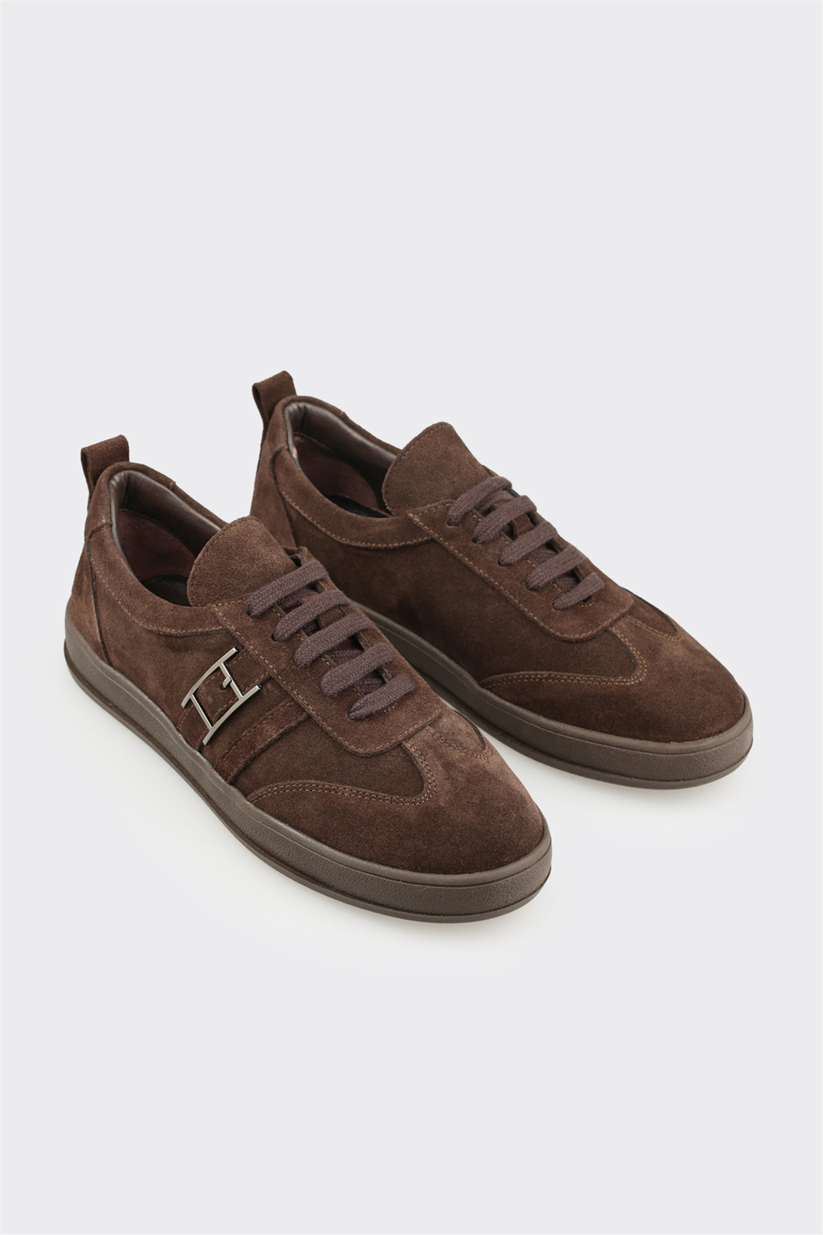 Elle Shoes Kahve Deri Kadın Spor Ayakkabı görsel 2