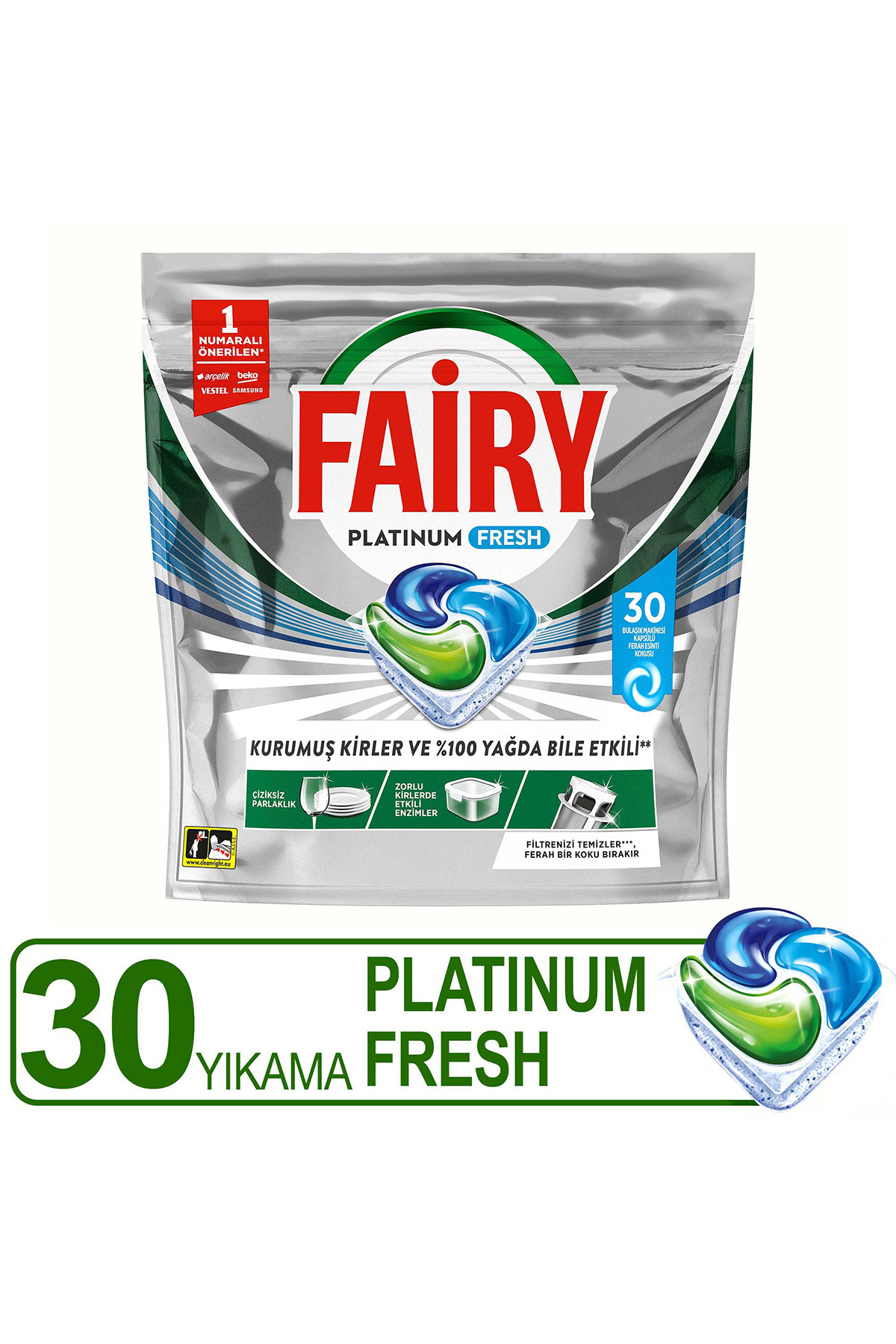 Fairy Platinum Fresh Bulaşık Makinesi Kapsülü 30 Yıkama