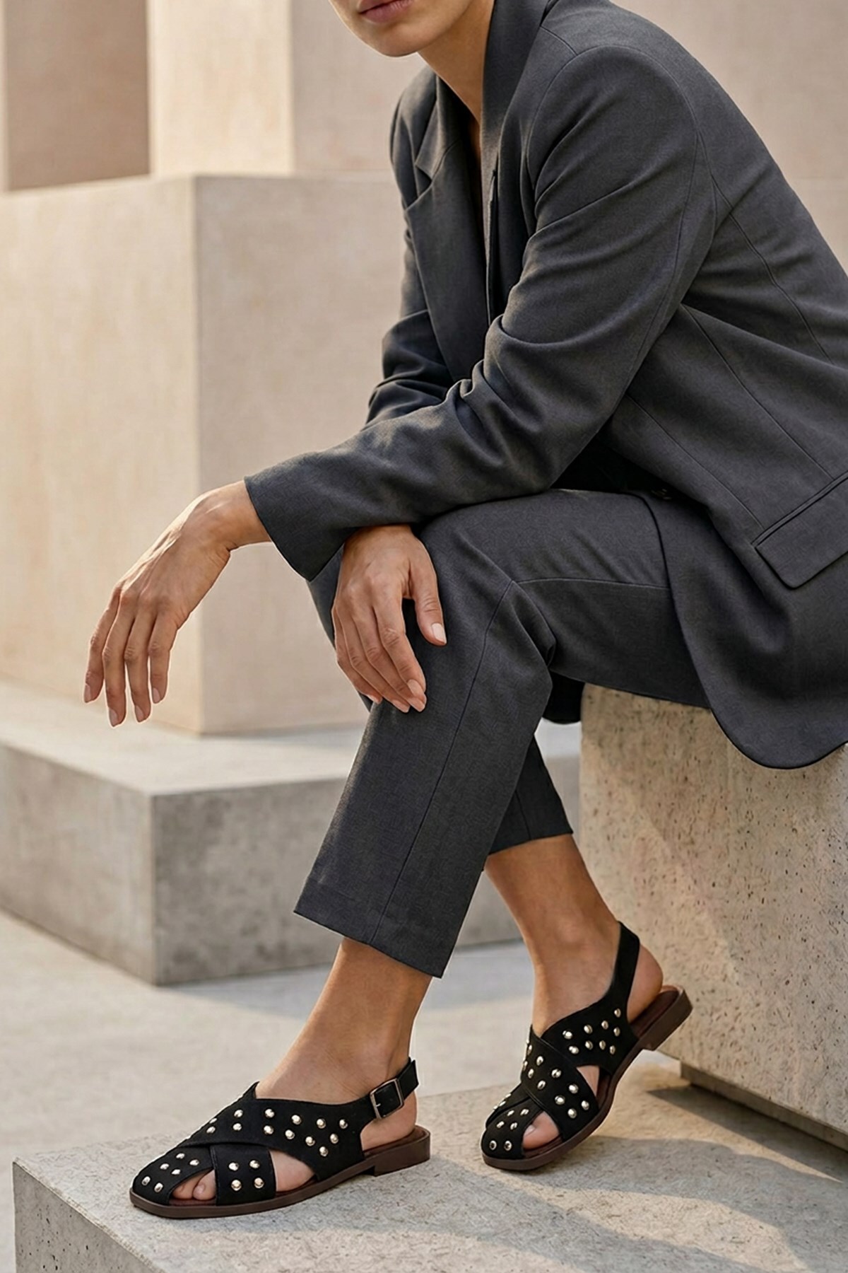 Ursula　ウルスラ Stilbagshoes Ursula Front Closed Women's Sandals with Trok Detail