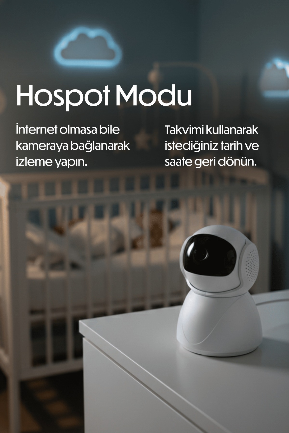 Divex Akıllı Güvenlik Kamerası - Full HD WiFi, 360° Takip, Gece Görüşlü, Bebek Kamerası fotoğrafı 3 (önizleme)