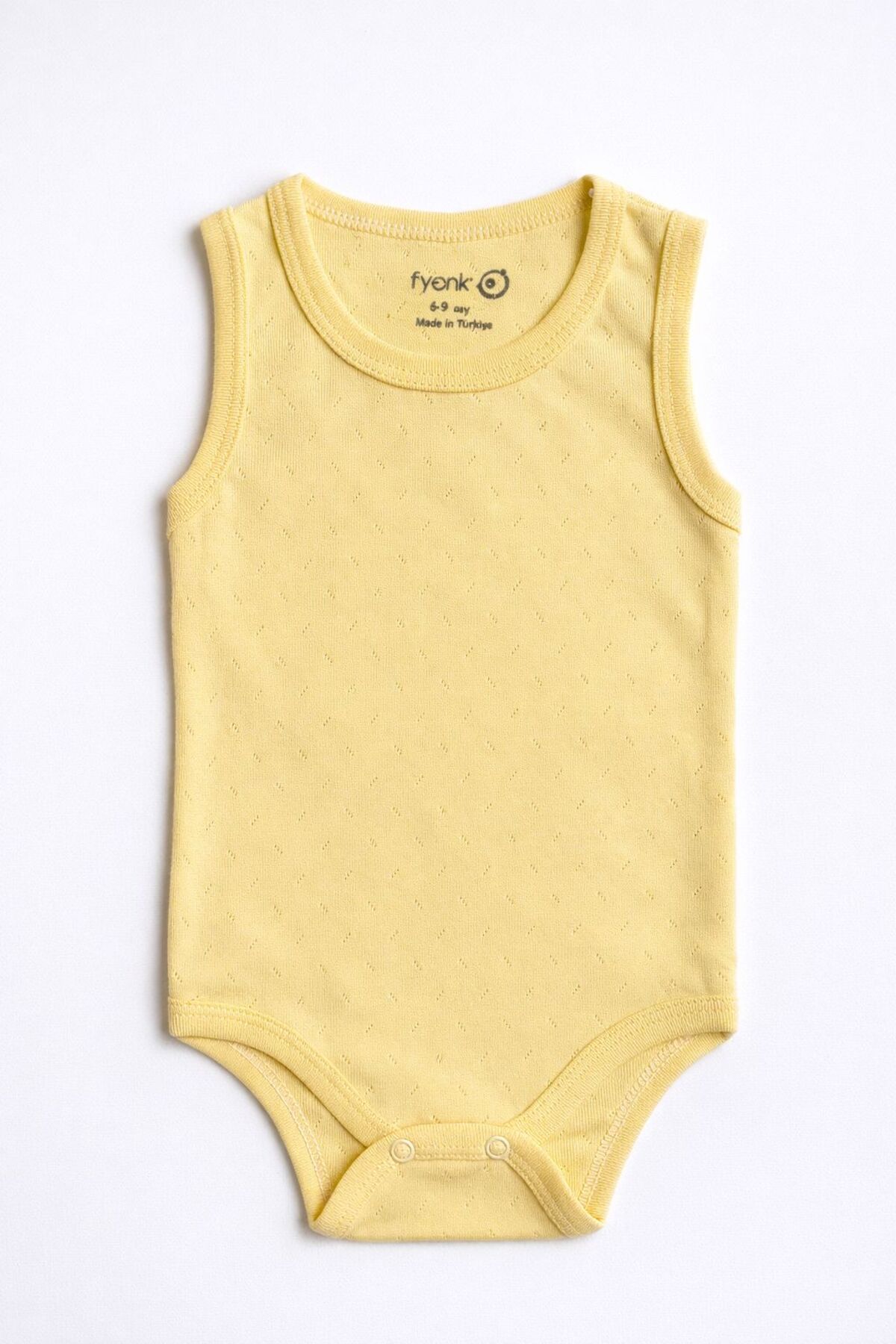 EFU BABY %100 Organik Pamuk 4lü Jakarlı Atlet Bebek Body Seti EKRU BEYAZ MAVİ SARI fotoğrafı 5 (önizleme)