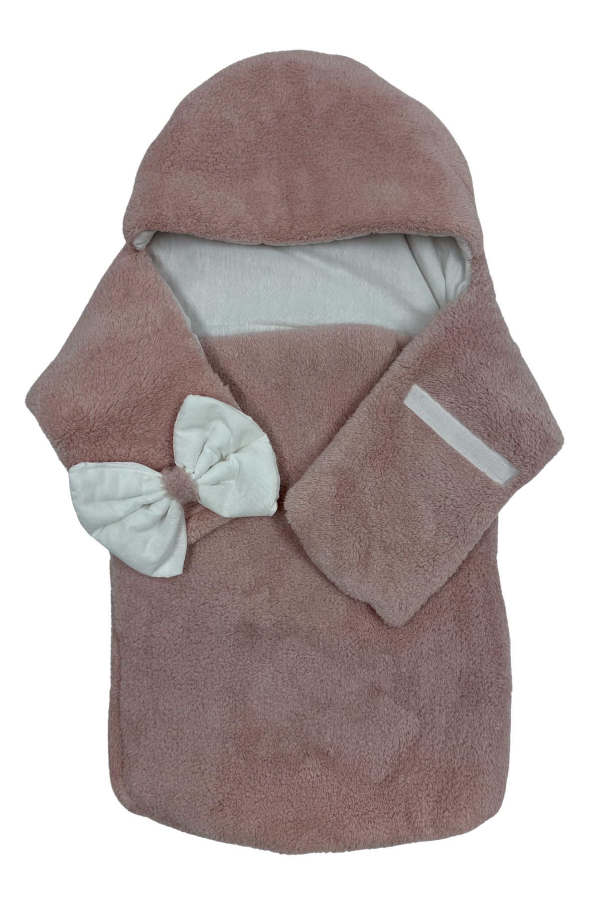 Happy Baby Dikiş Atölyesi 0-12 Ay İçi Elyaflı Peluş Welsoft Kapüşonlu Dış Bebek Kundak Kundağı Battaniyesi Kışlık Uyku Tulumu fotoğrafı 2 (önizleme)