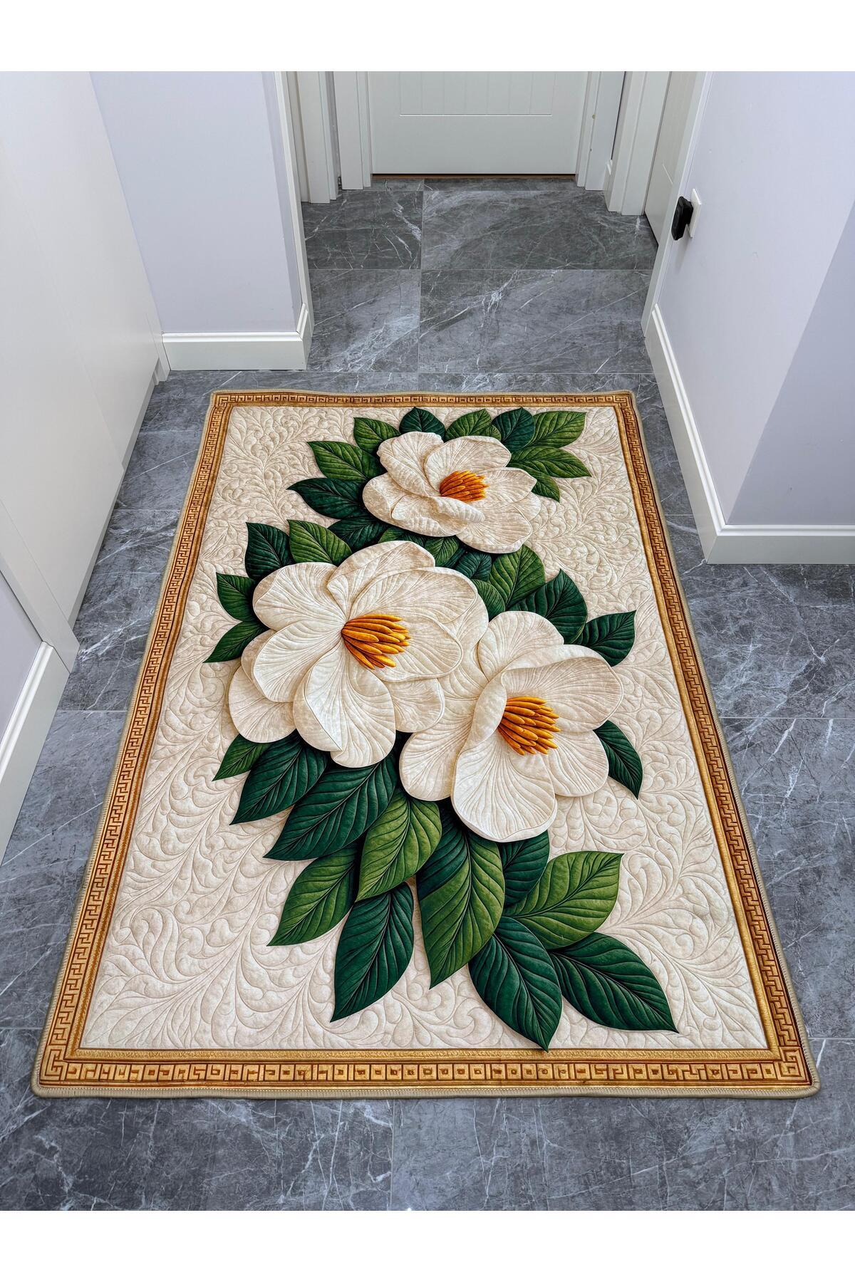Digital Printing Washable Anti-Slip Base Decorative Living Room Kitchen Rug Runner