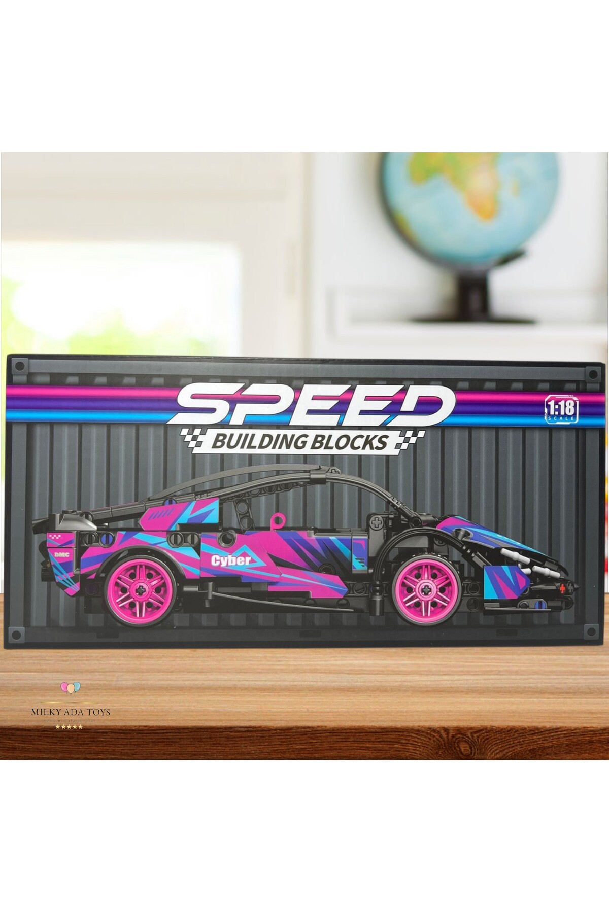 MİLKYADATOYS speed building blocks süper spor arabalar 1:18 ölçek 25-30 cm 420+ parça blok seti 8 FARKLI MODEL fotoğrafı 2 (önizleme)
