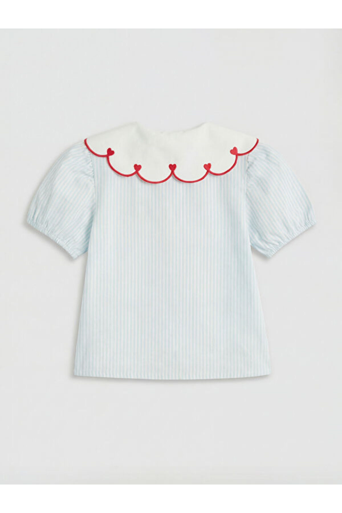 LC Waikiki RMZ GİYİM FARKIYLA Bebe Roba Yaka Çizgili Kız Çocuk Gömlek fotoğrafı 2 (önizleme)