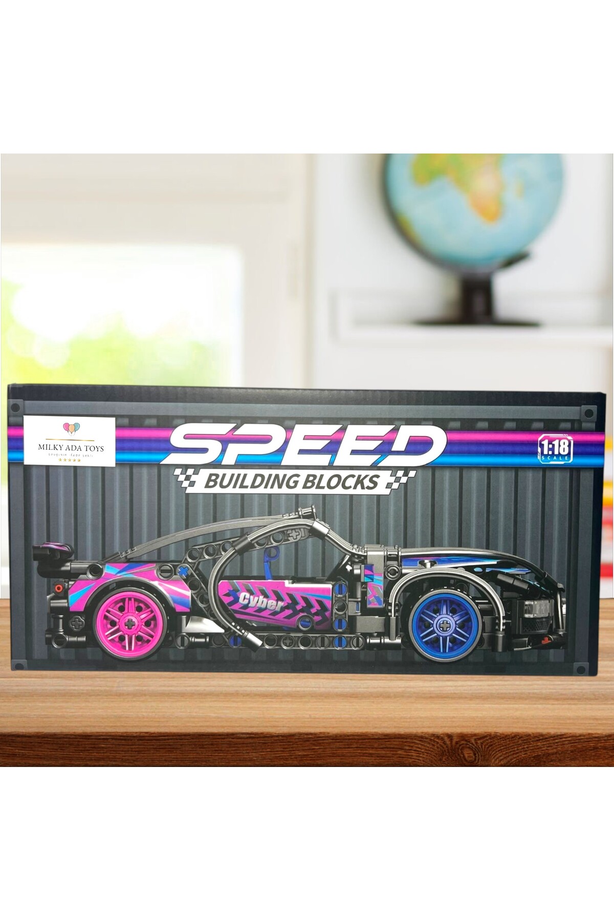 MİLKYADATOYS speed building blocks süper spor arabalar 1:18 ölçek 25-30 cm 420+ parça blok seti 8 FARKLI MODEL fotoğrafı 6 (önizleme)