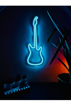 BACK Gitar Neon Led Dekoratif Duvar Aydınlatması-Müzik Neon Duvar Dekorasyonu...