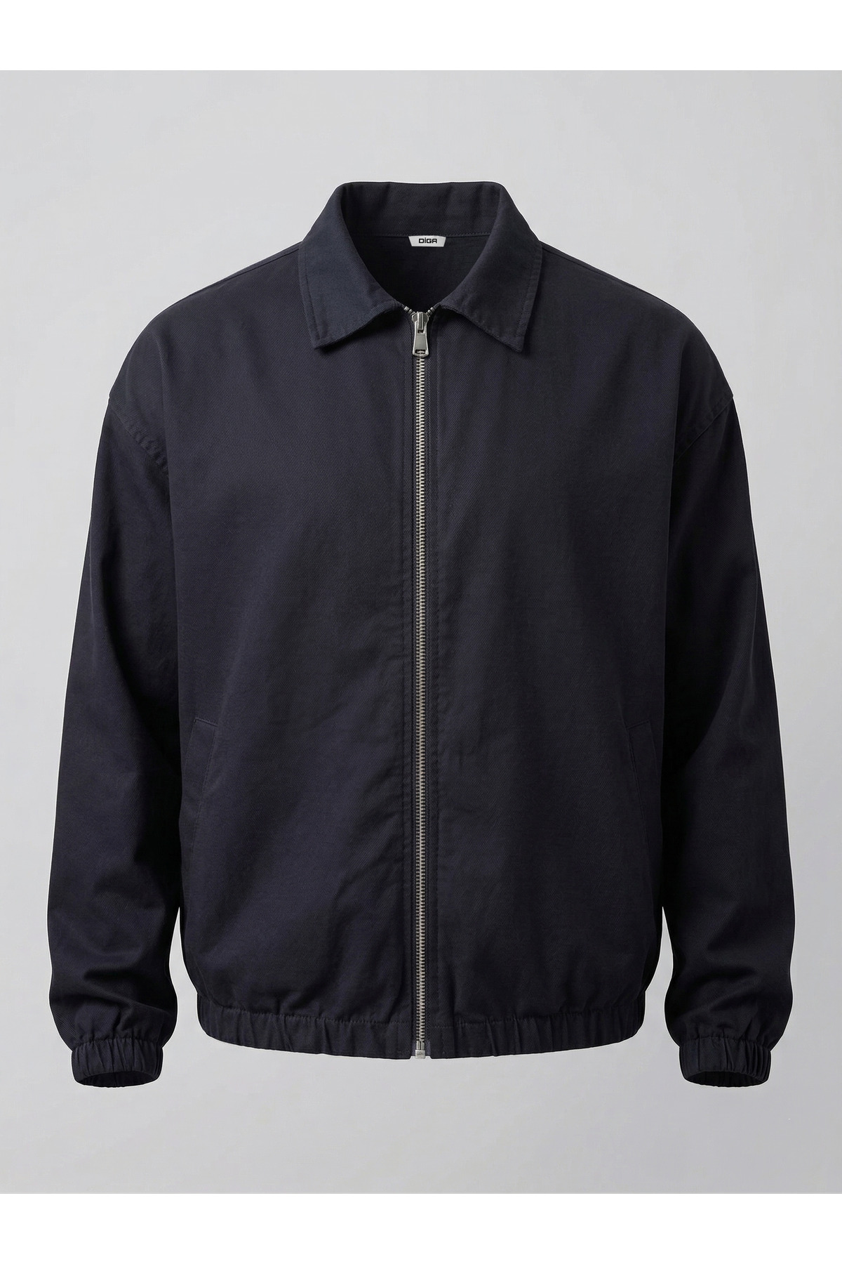 maroni  Erkek bordo pamuklu gabardin kumaş klasik yaka bel ve kol lastikli fermuarlı ceket - Görsel 2