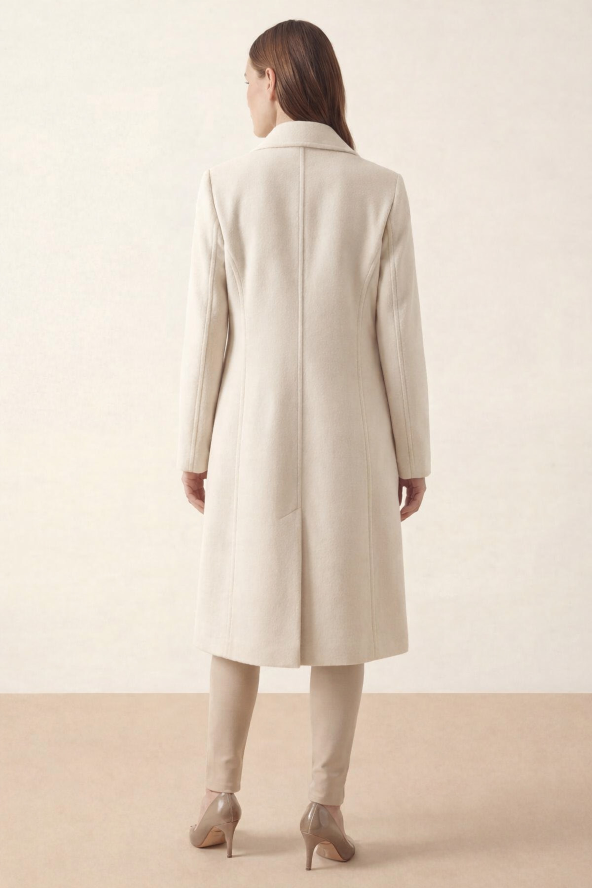 bagis  Bagi's Fleto Cep Kaşe Kaban EKRU - Görsel 4